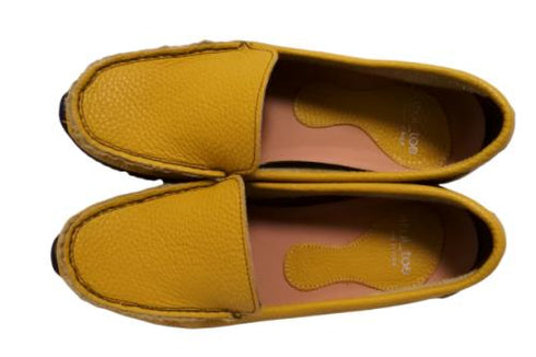 【arui_toe 3950BL イエロー】本革コンフォートスリッポン